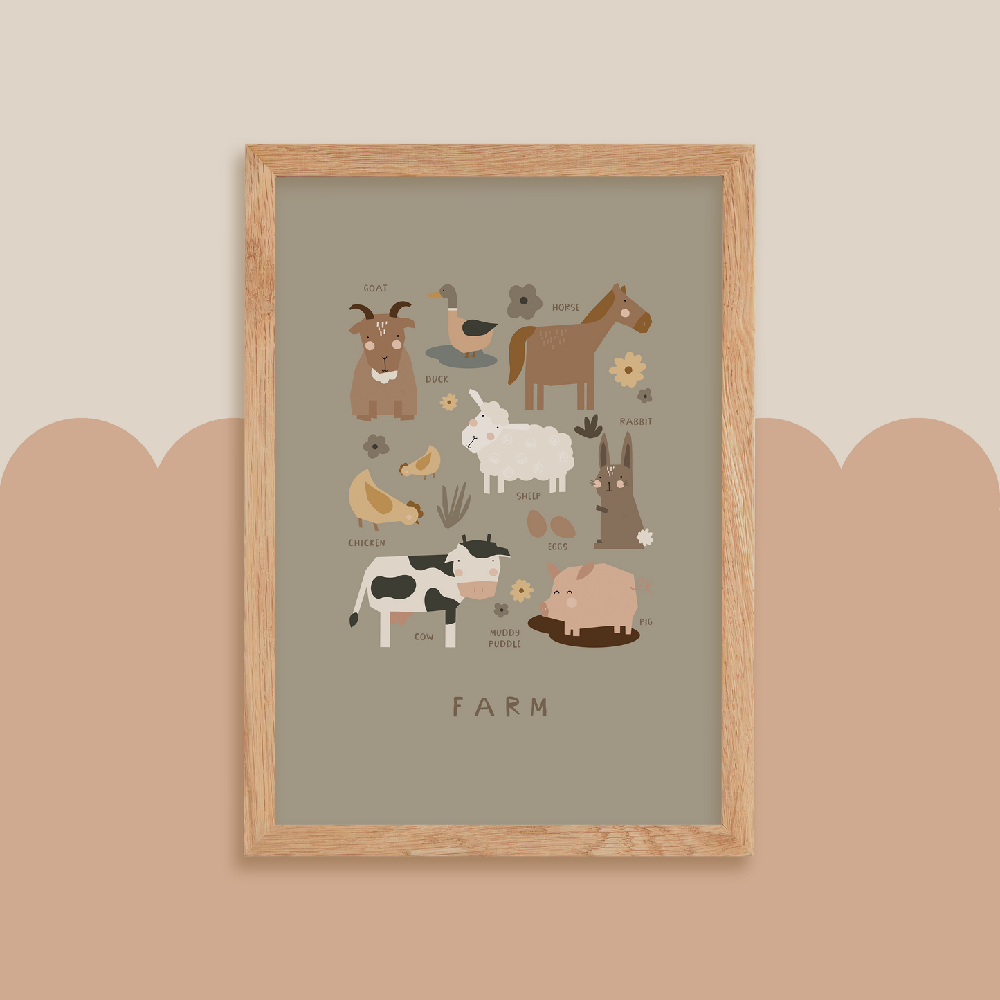 Farm Animals Art Print