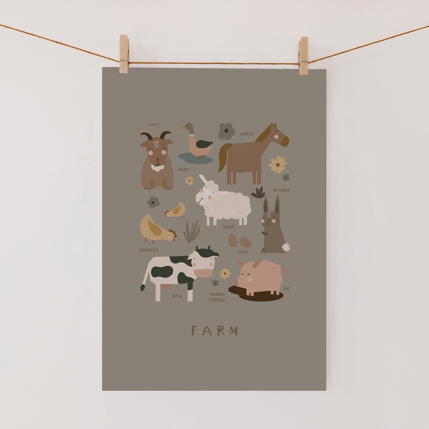 Farm Animals Art Print