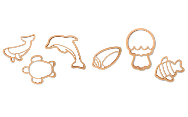 Mini Under the Sea Eco Cutters, Set of 6