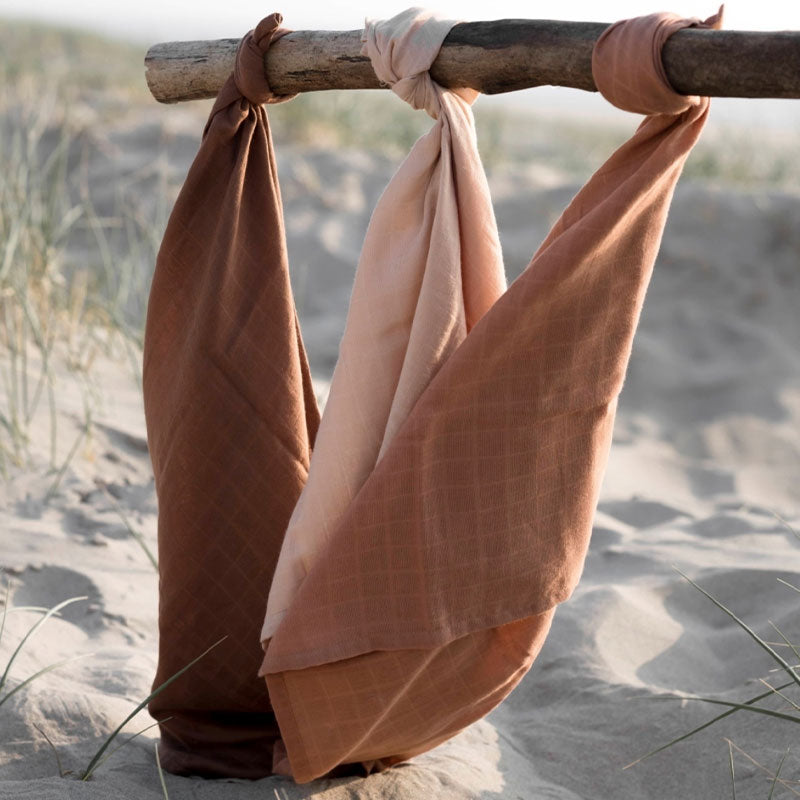 Organic Cotton Baby Muslin Cloth, Desert Rose