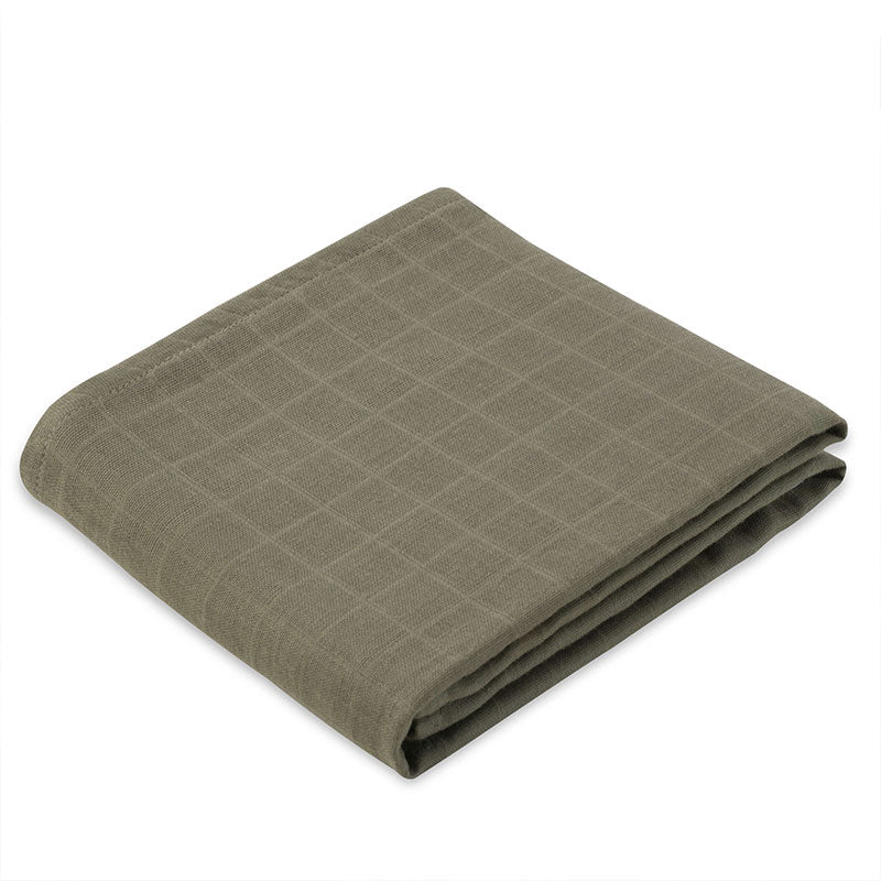 Organic Cotton Baby Muslin Cloth, Dusty Olive