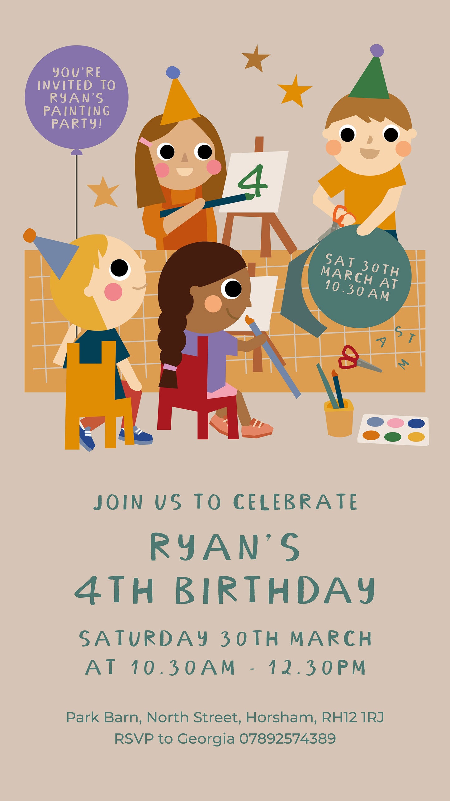 Digital Personalised Party Invite, Arts & Crafts