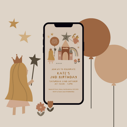 Digital Personalised Party Invite, Fairy