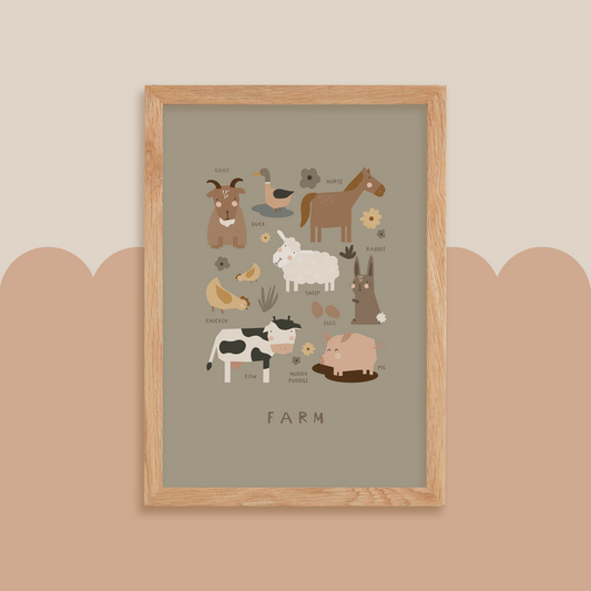 Farm Animals Art Print