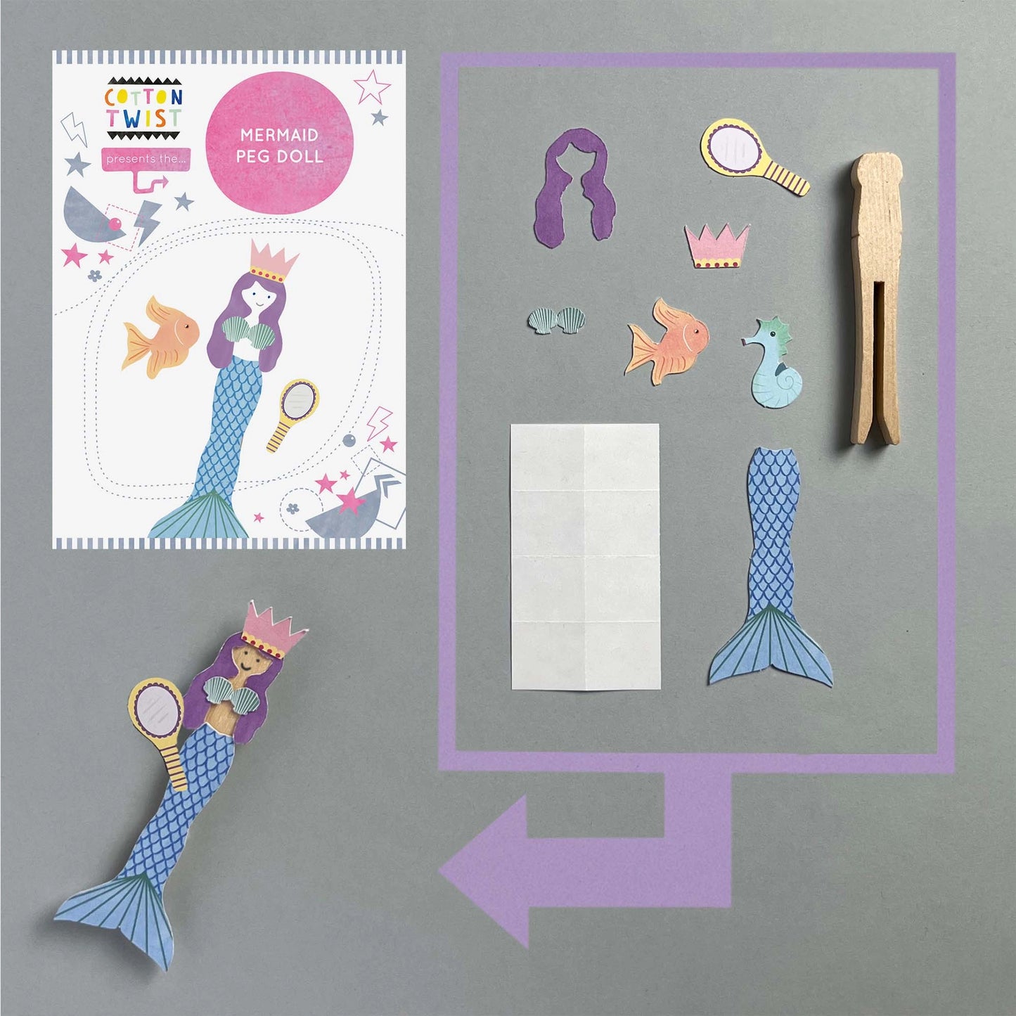 Make Your Own Mermaid Peg Doll