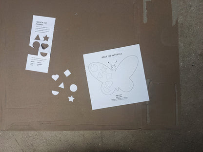 Match the shapes, Billie Butterfly, FREE printable