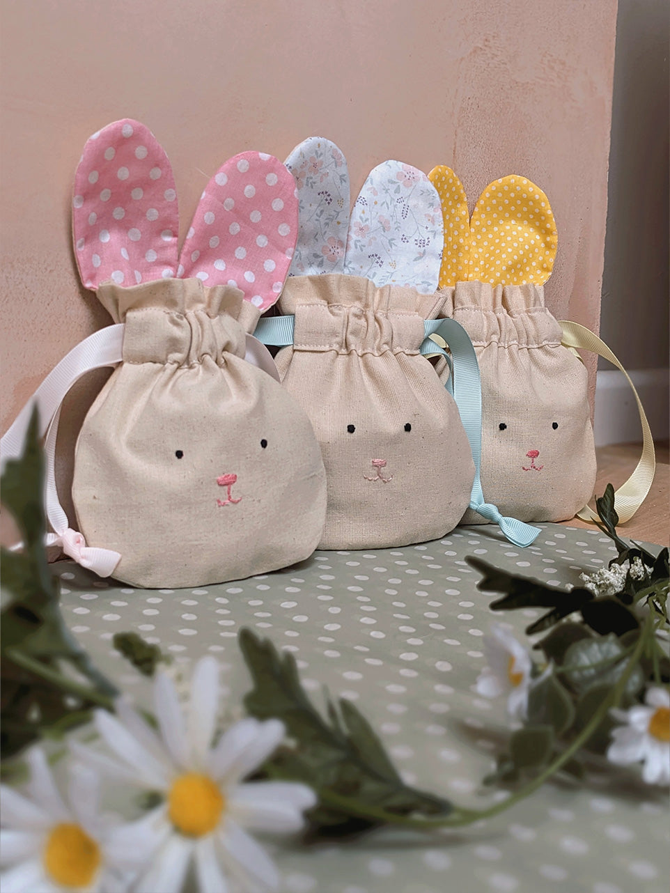 Bunny Bag, Pink Dots