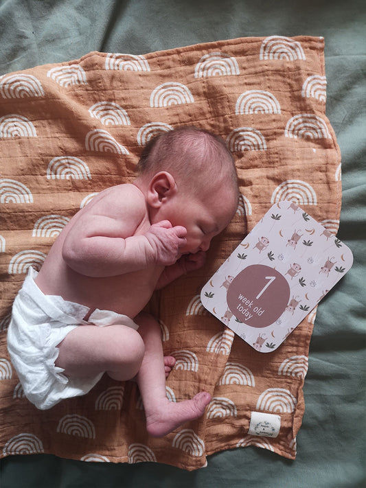 Baby Monthly Moments, Milestone Cards & Keepsake Box