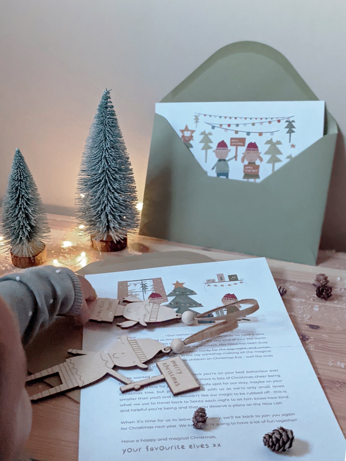 The Secrets of Santa, Personalised Christmas Elf Letters & Decoration Set